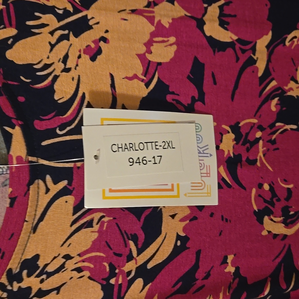 LuLaRoe Floral Midi Dress - SIZE 2XL - Picture 2 of 4